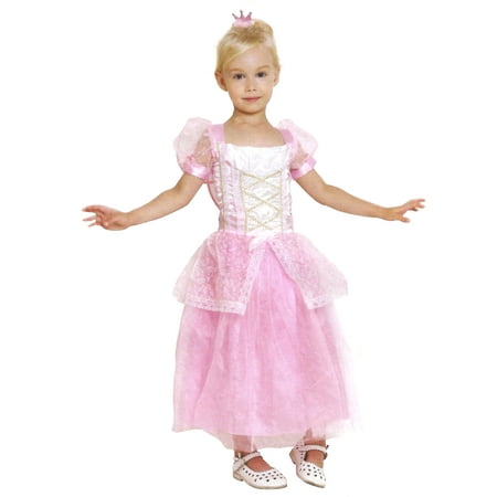 Pink and Gold Princess Girls Dress Halloween Children's Costume - Ages 4-6 Years