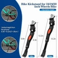 thumbnail image 2 of Bike Kickstands, Bicycle Kickstand for 16/20/24/26in Wheels Bike, Adjustable Bike Kickstand for Mountain Bike Road Bicycle(1 Pack Black, for 16/20/24/26in Wheels), 2 of 6