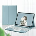 thumbnail image 7 of Timoom iPad 9th 8th 7th Generation 10.2 inch/Air 3 Pro 10.5 inch Keyboard Case with Cute Round Key Color Keyboard 2021 iPad 9 8 7 Detachable Touch Keyboard Cover, 7 of 7