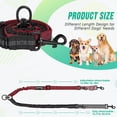 thumbnail image 3 of SlowTon Double Dog Leash Coupler, No Tangle 360Â° Swivel Dual Leashes for Walking 2 Dogs, Adjustable Length Reflective Splitter Leash for Training, Small, Medium & Large Two Dogs((Black&Red), 3 of 7
