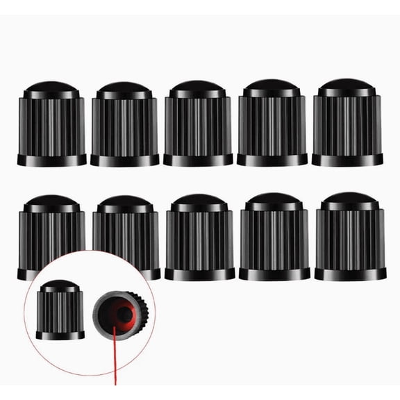 200Pcs Black Plastic Tire Air Valve Stem Caps Tyre Wheel Rims Dust Cover for Car
