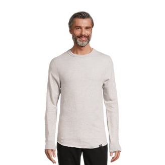 Couver Men's Heavyweight Cotton Thermal Top, Long Sleeve, Burgundy