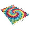 thumbnail image 4 of Colorful Tie Dye Pattern Blanket,Comfortable Soft Flannel Throw Blanket,All Season,Warm Lightweight Blankets for Sofa Bed Couch Living Room Chair,40"x50", 4 of 4
