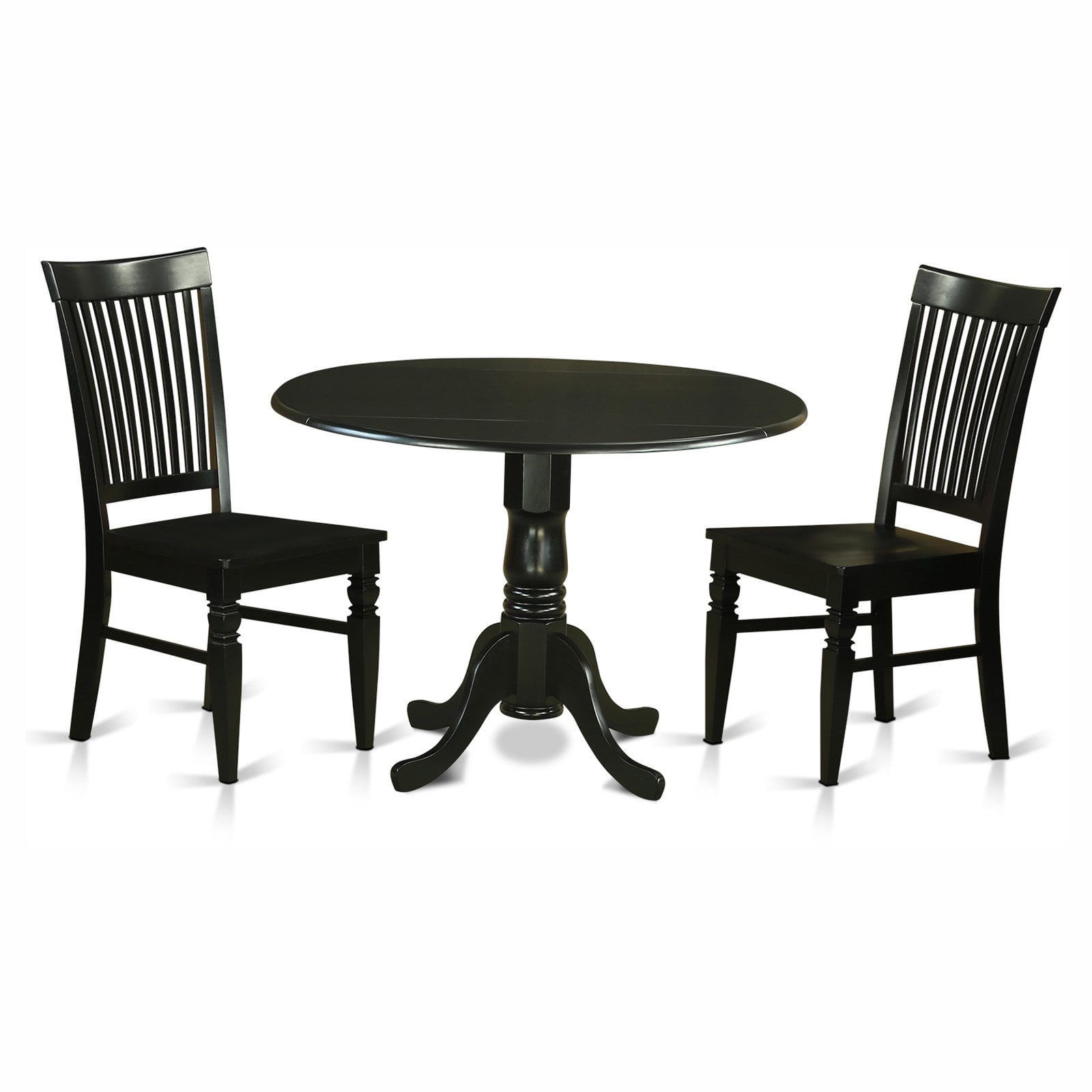 East West Furniture Dublin 3 Piece Drop Leaf Dining Table Set with