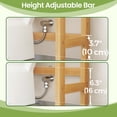 thumbnail image 3 of LEDREM 4-Tier over-the-Toilet Bathroom Storage Organizer with Adjustable Shelves, Hooks, and Toilet Paper Holder, Space-Saving Rack, Natural Beige, 3 of 4