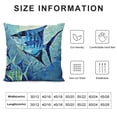 thumbnail image 5 of Qinduosi Summer Blue Ocean Theme Nautical Sea Vintage Style Decorative Inch Pillows Covers Linen Throw Pillow Covers Set of ,Home Decor Patio Cushion Cover, 5 of 5