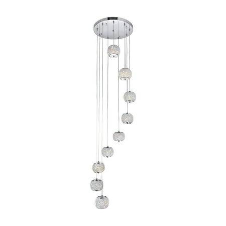 

9 Light Multi Light Pendant with Chrome finish