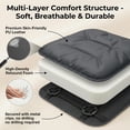 thumbnail image 3 of Skin-Friendly & Dirt-Repellent Leather Seat Cushions, Universal PU Car Front Seat Cover, Waterproof Non-Slip Interior Protector Pad for Auto SUV Truck Van, 3 of 7