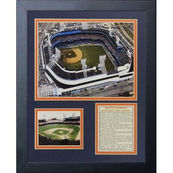 Legends Never Die Detroit Tigers - Tiger Stadium Framed Memorabilia