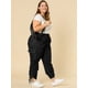 thumbnail image 3 of Pantalones Cargo Con Bolsillos CintuElástiCon Cordón TalGrande PaMujer Negro 3XL, 3 of 6