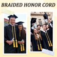 thumbnail image 5 of 2Pcs Graduation Season Double Honor Cord with Tassels 1.7Ms Gold Polyester Honor Ropes Graduation Decorative Ribbon Necklace Props Accessory for Students College Grad Party, 5 of 9