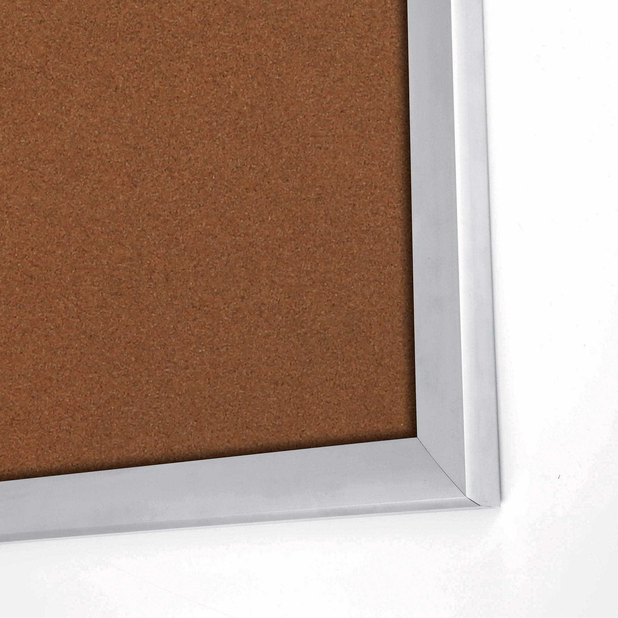 M&T Displays Enclosed Cork Bulletin Board 6x(8.5x11) Silver Aluminum Outdoor Noticeboard Display