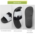 thumbnail image 7 of GZHJMY Stylish Slides for Women Men, Forest Silhouette Background Soft Flexible Slip-on Sandals Slippers, 7 of 7