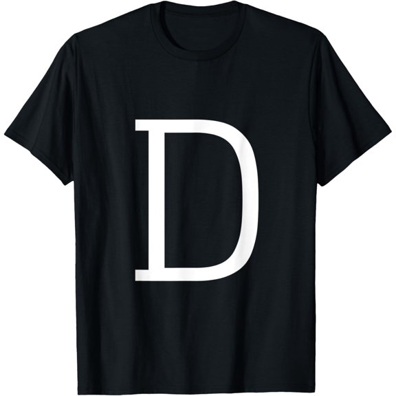 t-shirt Letter D Initial Name Monogram Capital Letter T-Shirt mens,black,women,funny,journey,Crew Neck, Short Sleeve,custom clothing patterns.gift