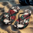 thumbnail image 4 of Chririnla Skull Rose Print Flip Flops for Women Casual Comfortable Yoga Mat Thong Sandal Anti Slip Ladies Lightweight Fashion Flats Slippers for Bathroom Beach, 4 of 7