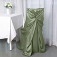 thumbnail image 4 of Balsa Circle Eucalyptus Green Universal Solid Satin Chair Covers Slipcovers Wedding Decorations, 4 of 8