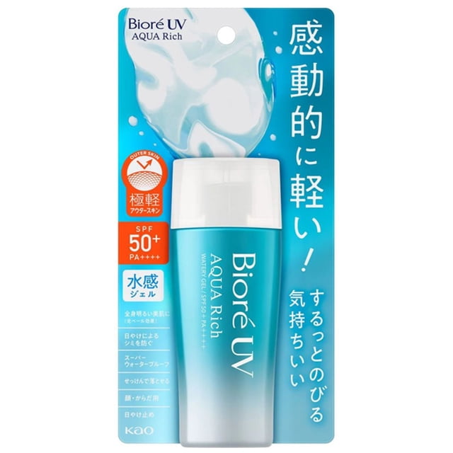Gel de protección solar Biore UV Aqua Rich, SPF50+ PA++++, 70 ml