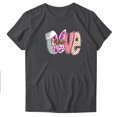 thumbnail image 2 of XWSHYW Hauts Femmes Mode Imprimé Manches Courtes Blouse Ample Drôle Col Rond T-Shirt Hauts Aubaines et Liquidation, 2 of 4