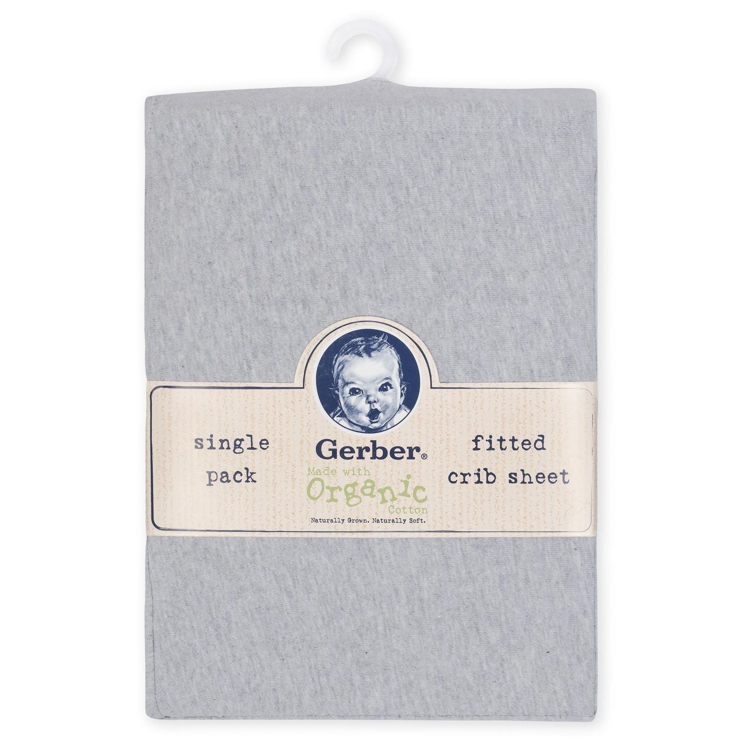 Drap-housse de berceau biologique Gerber, gris