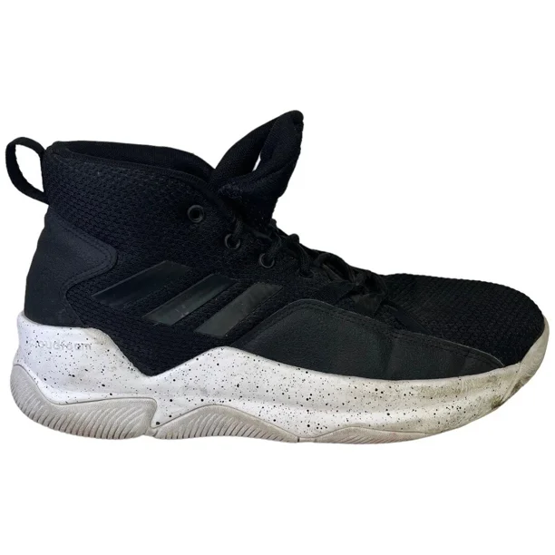 Ad-id-as Mens Cloudfoam Streetfire Basketball Shoes Sz 8.5 Black Mid Top Athletic