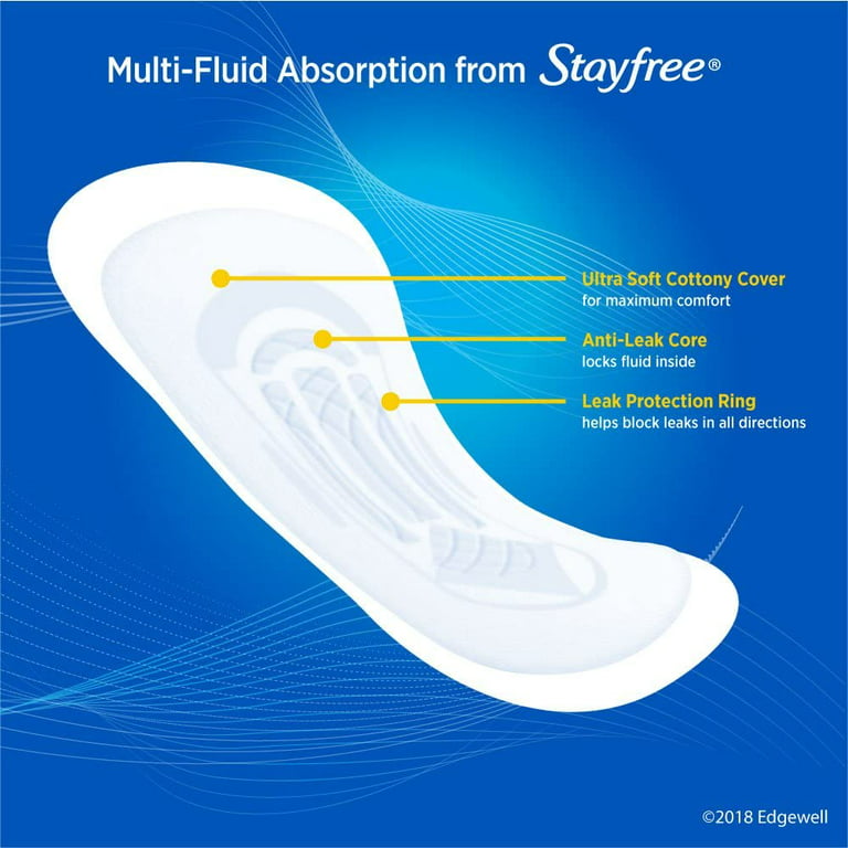 Stayfree Ultra Thin Overnight Pads with Wings, For Women, Reliable