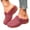 Purple, variant on Norvail Closed Toe Sandals for Women, Walking Sandals for Women With Arch Support, Comfortable Slip On Mules with Platform Wedge for Daily Wear