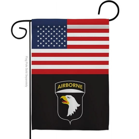 Americana Home & Garden G142737-BO 13 x 18.5 in. US 101st. Airborne Garden Flag with Armed Forces Army Double-Sided Decorative Vertical Flags House Decoration Banner Yard Gift