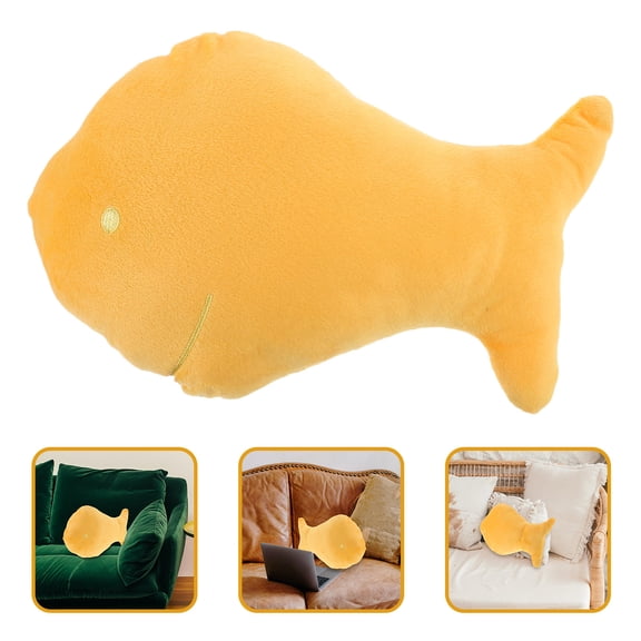 LOLIPPYY Animals Throw Pillow Plush Fish Pillow Yellow 1Pcs Adorable Bedroom Use