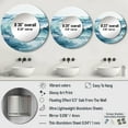 thumbnail image 4 of Designart "Blue Minimalism Tranquil Waters" Nautical & Beach Round Mirror Wall Decor Coastal - Large Teal Round Bathroom Mirror - Round Mirror - 29" x 29", 4 of 6