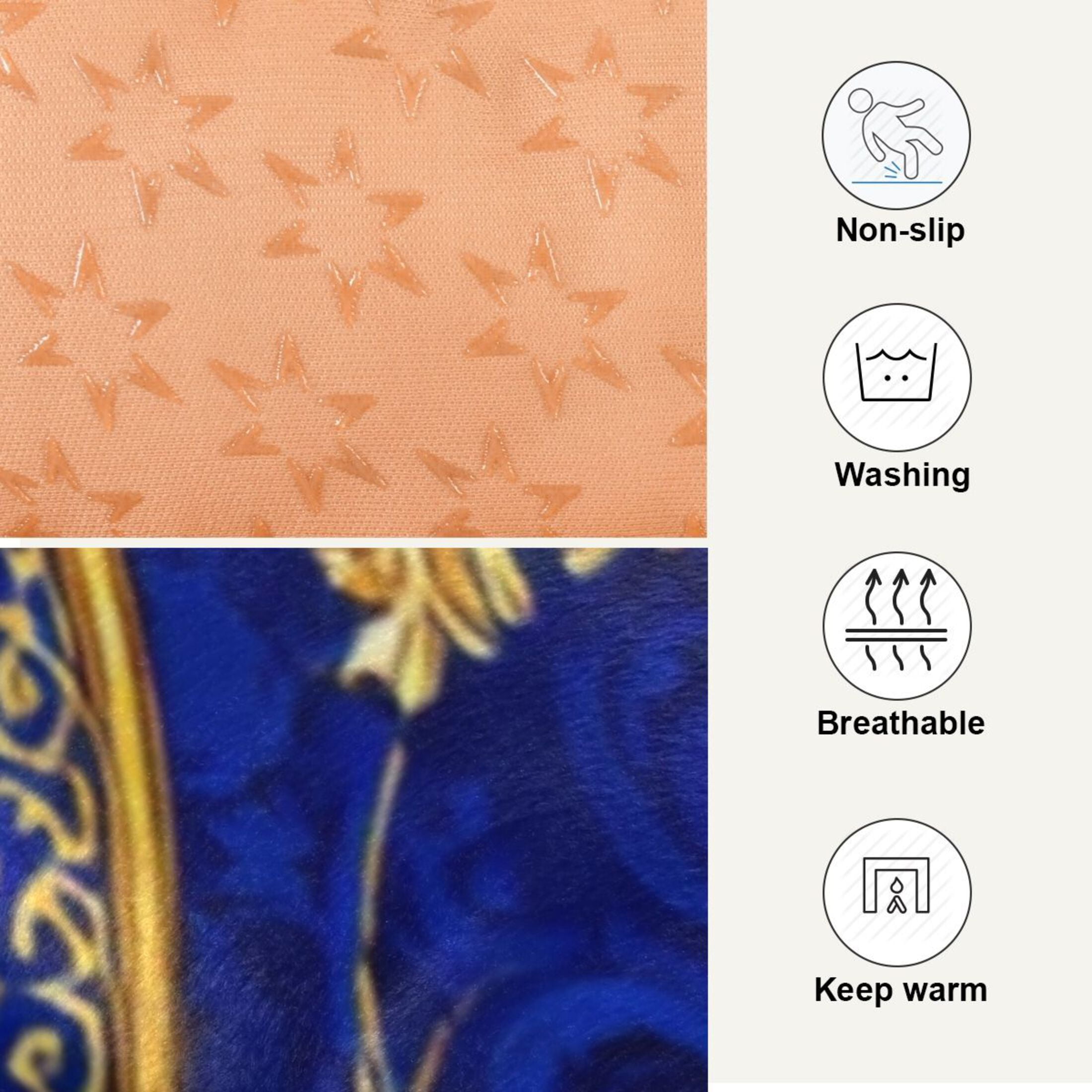 Cozy Mat Pet Bed Indoor Outdoor Warm Soft For Cat Dog Puppy(S/M) Royal Blue Background