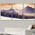 thumbnail image 2 of wall26 - 3 Piece Canvas Wall Art - Fantastic Evening Winter Landscape. Dramatic Overcast Sky. Creative Collage. Beauty World. - Modern Home Art Stretched and Framed Ready to Hang - 24"x36"x, 2 of 5