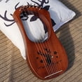 thumbnail image 4 of 7-String Lyre Harp Mahogany Solid Wooden Metal Strings Stringed Instruments, 4 of 8