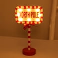 thumbnail image 3 of Christmas Stop Here Sign with LED Lights, Battery Powered LED Outdoor Yard Stake, Garden Decoration, Xmas Tree Sign Door Sign for Holiday Party Home Terrace Outdoor Decor, 3 of 4