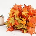 thumbnail image 3 of Fall Maple Leaves Stems Decor, 6Pcs Fake Fall Maple Leaves Branches Artificial Autumn Plants Fall Floral Arrangements for Home Farmhouse Table Centerpiece, 3 of 5