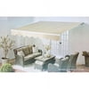 980138362 Retractable Patio Awning 20 x 10 Linen Tweed