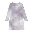 thumbnail image 4 of GERsome Long Sleeve Dress for Kids Girls A Line Swing Tie-Dye Skater Twirl Party Dresses 4-14 Years, 4 of 4