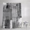 thumbnail image 3 of Shower Curtains for Bathroom, Grey Abstract Waterproof Fabric Shower Curtain, Modern Mottled Art Oil Painting Decorative Bathroom Curtain for Bathtub, 72"x78", No Hooks Included, 3 of 9