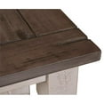 thumbnail image 3 of Rustic French Rectangle Side End Table in Distressed White/Brown Wood, 3 of 8