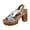 7Gray, variant on Womens Platform Heels Chunky Lug Sole Sandals Open Toe Ankle Strap Sexy Dress Wedding Party Shoes Block Heeled Mules Beige Size 6.5