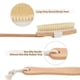 thumbnail image 3 of Cepillo corporal de secado de mango largo de madera con cerdas, cepillo para la espalda para ducha, cepillo para drenajes linfáticos color madera, 3 of 7