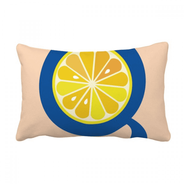 Q Alphabet Orange Fruit Mignon Modèle Jeter Oreiller Lombaire Insérer Coussin Couverture Décoration de la Maison