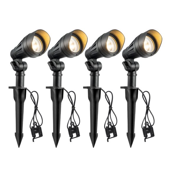 EDISHINE Low Voltage LED Landscape Lights with 35° Beam Angle, 3.2W 240LM 3000K Outdoor Landscape Lighting, CRI 80, Waterproof SpotLights for