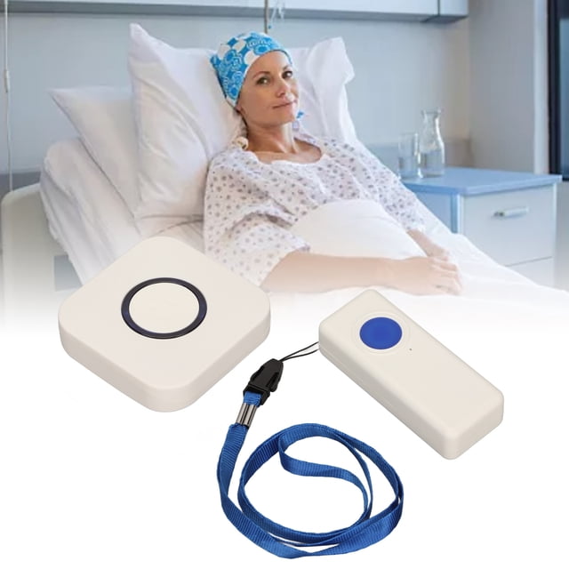 Calltou de Llamada Inteligente inalámbrico para cuidadores, 2 transmisores de botones de Llamada Sos, 2 receptores receptor de complemento de más de 500 pasteles, para