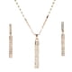 thumbnail image 1 of Conjunto de Collar y Pendientes Nikou Barra Vertical Aleación de Zinc Oro Galvanizado, 1 of 14