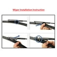 thumbnail image 5 of 13" Premium 4 Seasons Windshield Rubber J Wiper Blades Kit-2Pcs Multi-Fit, 5 of 5