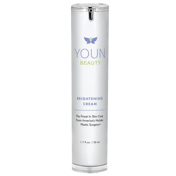 YOUN Beauty Brightening Cream with Kojic Acid, Glycolic Acid & Licorice Extract, 50ml â Hydroquinone-Free Cream for Face, Neck & Décolleté