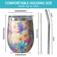 thumbnail image 5 of 12oz Stainless Steel Insulated Wine Tumbler with Lid and Straw – Double Wall Vacuum Mug for Hot & Cold Drinks, 304 Steel Interior, Sweat-Free Design, 5 of 5