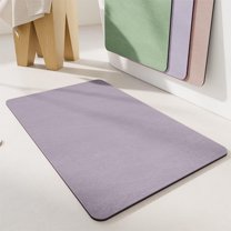 sruoe Bath Mat Rugs, Bath Mats for Bathroom Floor, Extra Absorbent Quick Dry Bathroom Mats, Washable Bath Rugs and Mats, Bath Carpet for Shower, PVC, Purple