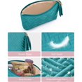 thumbnail image 3 of Bolsa de cosméticos NQ elegante y espaciosa Impermeable Verde azulado 1 pieza, 3 of 5