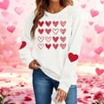 thumbnail image 2 of yievot Women Valentine's Day Sweatshirts Heart Graphic Crew Neck Pullover Long Sleeve Casual Shirts Tops, 2 of 9